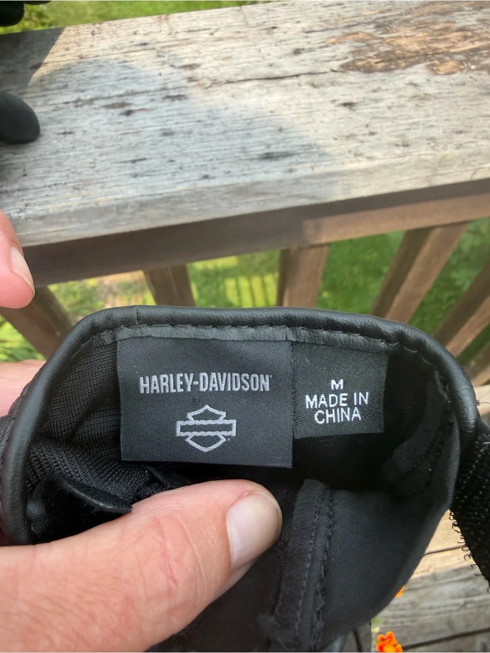 Harley-Davidson Genuine Goatskin Leather Motorcycle Riding Gloves Black M